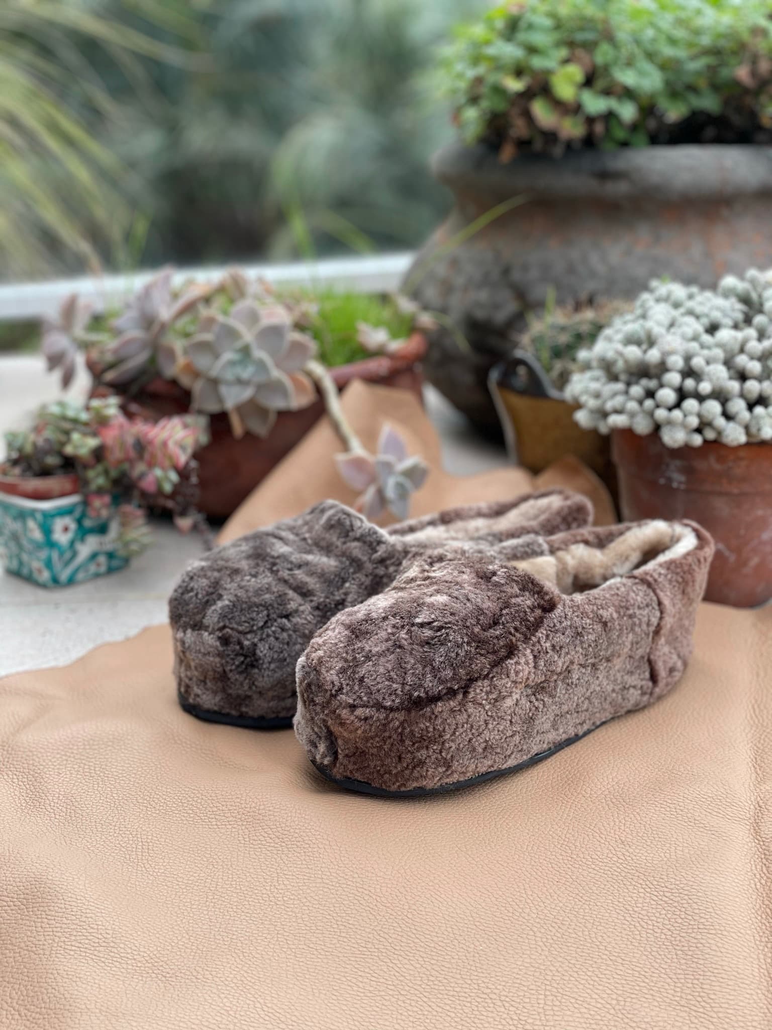 Pantufla adulto clásica vizon